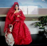 SPANISH RED LACE TWO DOLLS MAIN VIEW